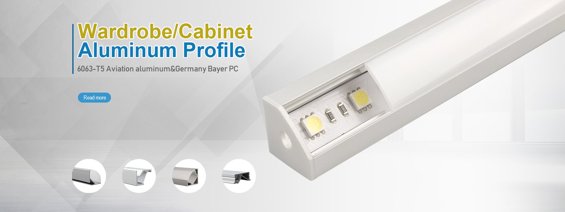 Aluminium LED profile installation