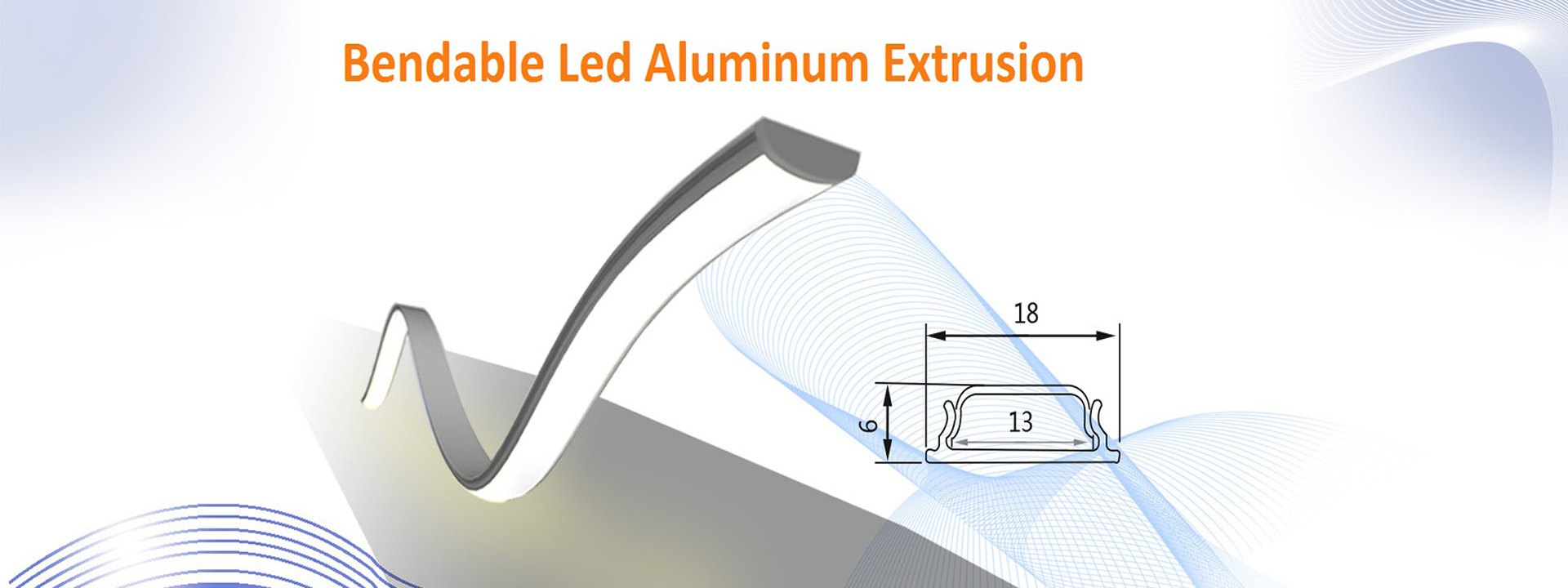 Bendable aluminium LED profile