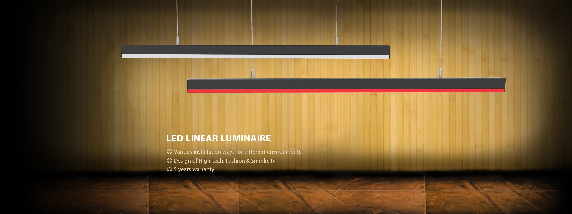 Linear LED light installation