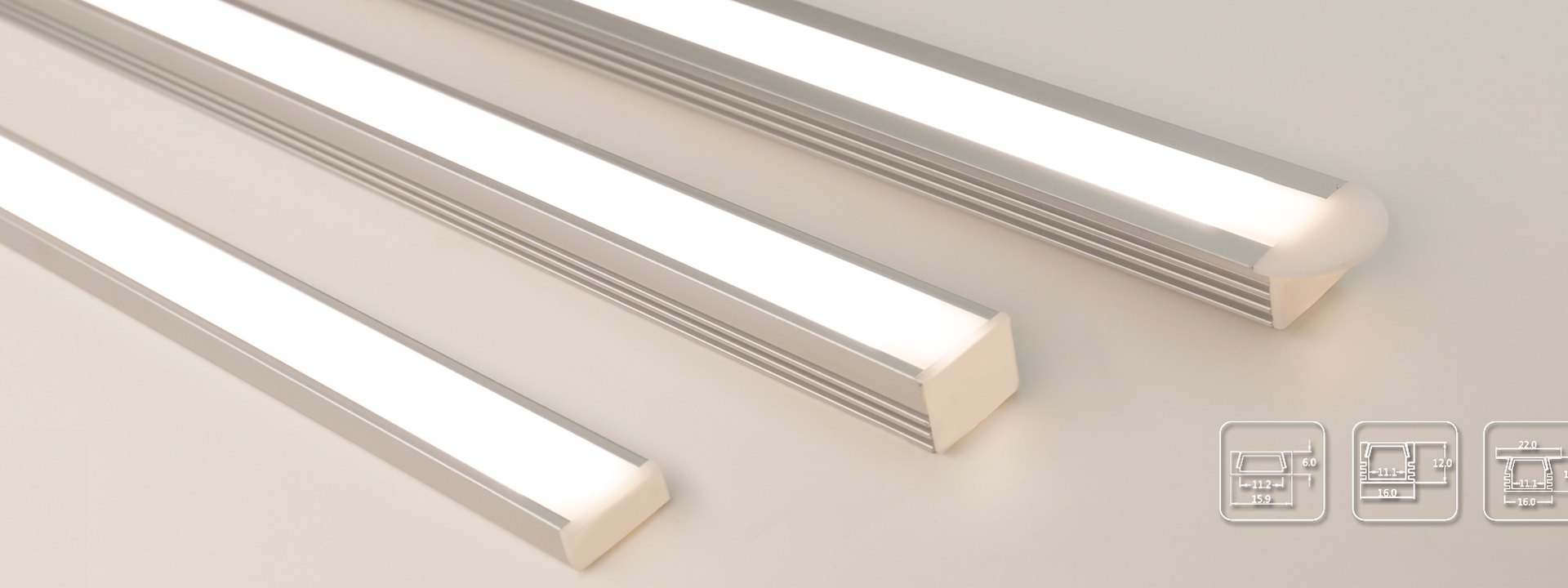 Surface mounted LED profile