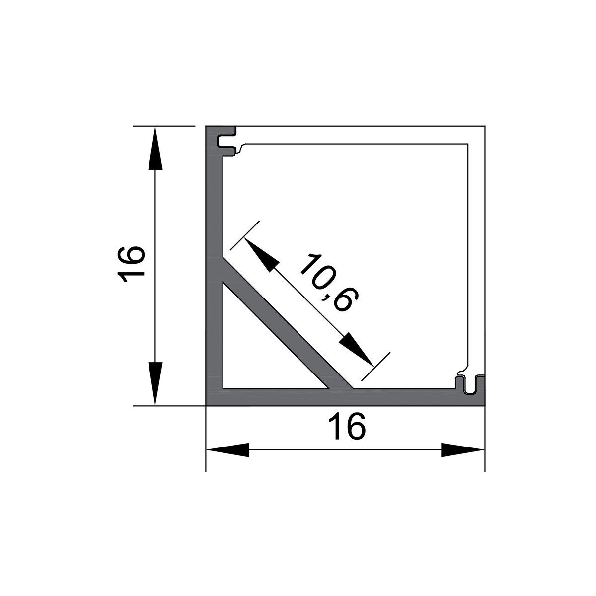 16*16mm - 1616B