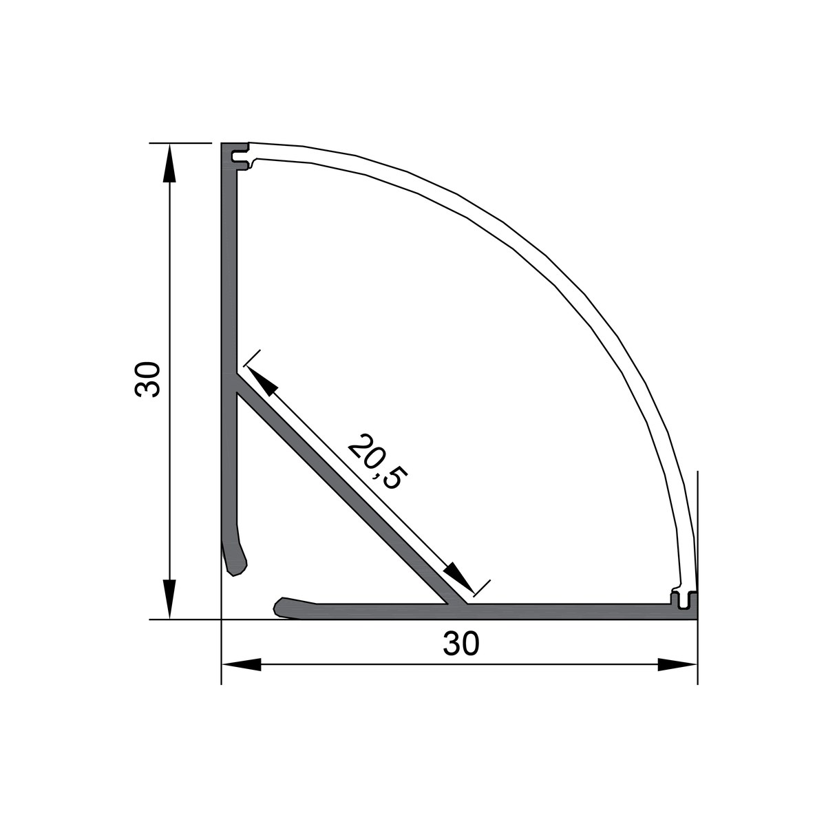 30*30mm - 3030C
