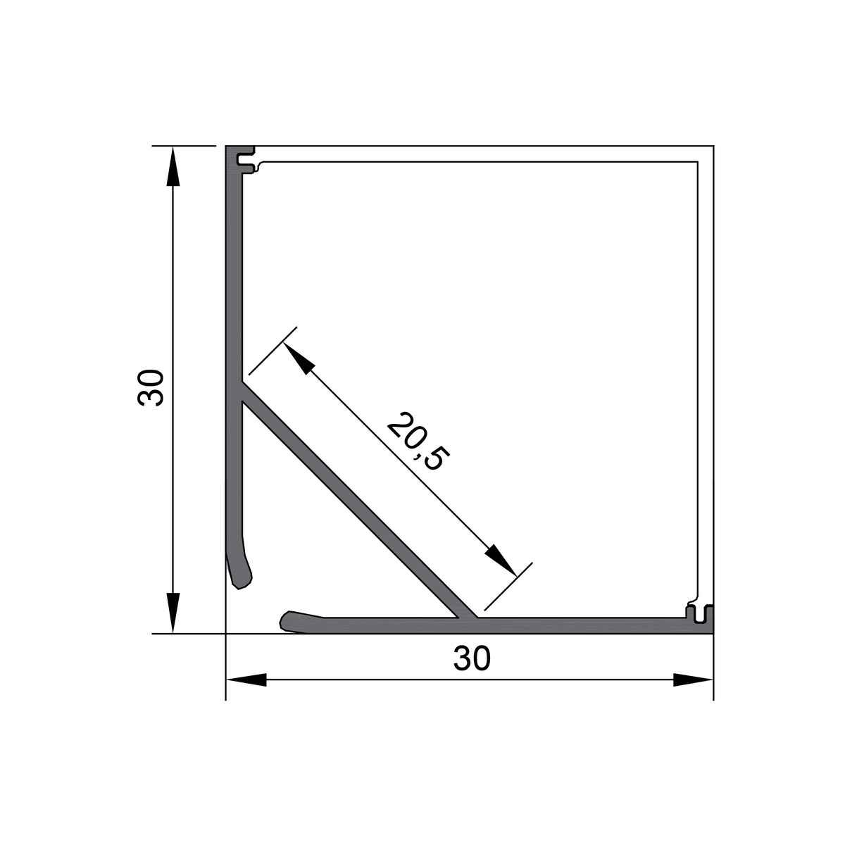 30*30mm - 3030D